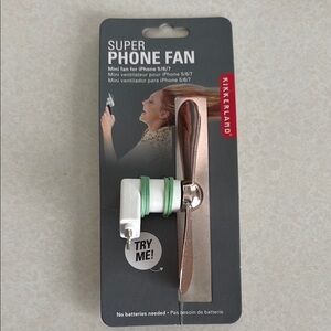 NWT Kikkerland Super Phone Fan for iPhone 5/6/7